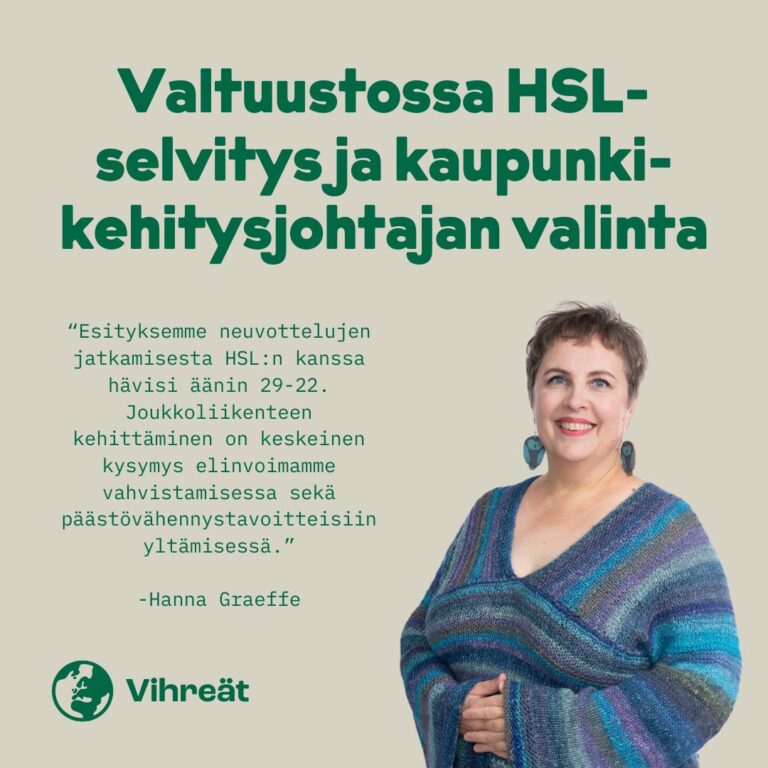 Valtuustossa HSL-selvitys ja kaupunkikehitysjohtajan valinta